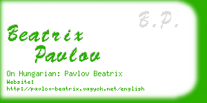 beatrix pavlov business card